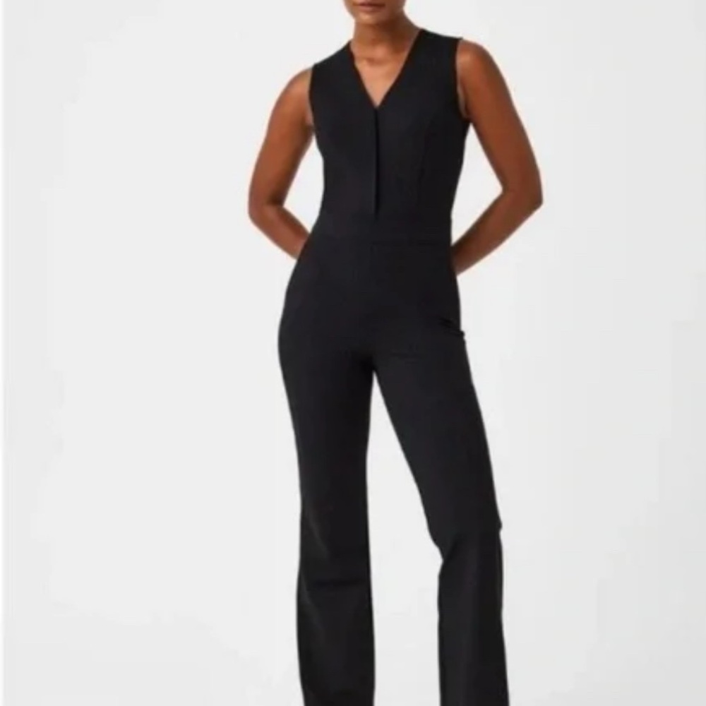 SPANX Classic Black V-Neck Jumpsuit